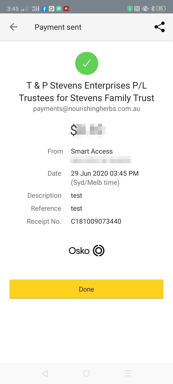 How to use Commbank’s app to send payment by Osko Nourishing Herbs
